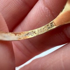 Vintage Uncas 10k GF Yellow Unisex Signet ring size 4
