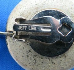 Unique Vintage Designer stamped Jeff Lieb Clip Earrings