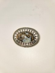 Sweet Little Moss Agate Pin Pendant