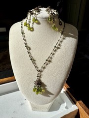 Vintage Liz Palacios Matching Fairycore Boho Necklace And Earrings Set