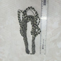 Vintage Short Haevy Large Silver Grey Bearded Necklace Women Accessories Jewelry