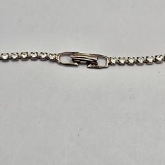 Vintage Art Deco Rhinestone Necklace Earrings Set Clear Baguette Pave Lot 15″