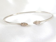Vintage Sterling Silver 925 West India Old Cocoa Pod Small Stack Bracelet 7″