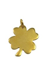 Vintage Charm Four Leaf Clover Pendant Lucky Charm Shamrock Gold Plated Jewelry