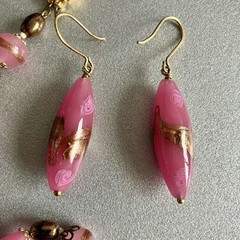 Murano Glass Necklace and Earrings – 1970s