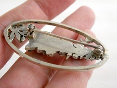 Vintage MASJ Maureen Ann Story Jones 1990 Silver Plated Pewter Foxglove Pin 9.2g
