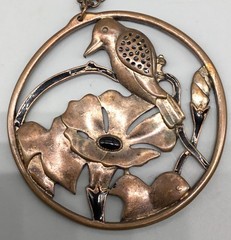 Bronze Tone Hummingbird Pendant and Chain Set Necklace