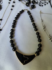 Vintage Set Of 11 Gothic Black Necklaces Excellent Condition