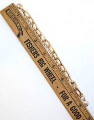 Nice Vintage Yellow Gold Plated Liz Claiborne Double Chain Bracelet