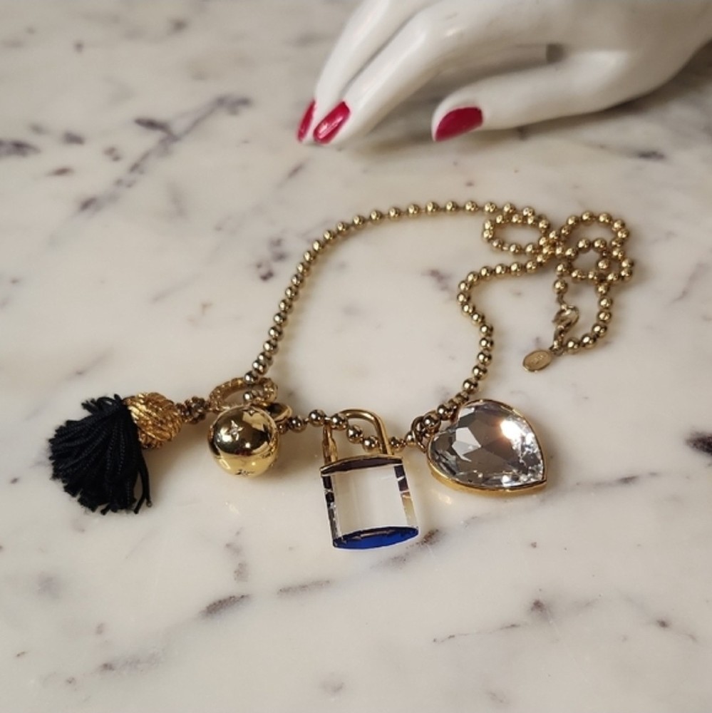 AGATHA PARIS Necklace 4 Charms | Swarovski Crystal Necklace
