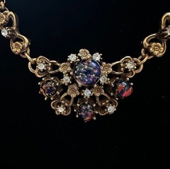 Vintage 1940’s Coro necklace earring Set, Dragons breath, rare find vintage