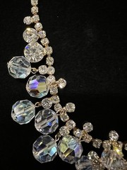 Juliana D&E AB Crystal Bead & Clear Rhinestone Cha Cha Necklace BOOK PIECE