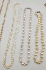 Lot Of 7 Necklaces Faux And Real Pearls Estate Jewelry Finds