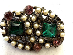 Vintage Czech Glass Brooch