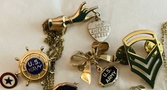 WW 2 – 1970 Era~US Military Branches~Sweetheart Home Front~Jewelry Lot