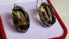 Серьги Крупные СССР серебро 875 звезда 3ФК