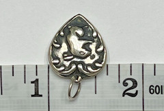 Estate Silver Heart Charm Pendant Bunny Rabbit Vintage Antique Puffy 925 US