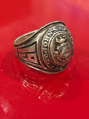 Vintage 1991 St. John’s School Houston Sterling Silver Class Ring 14g Size 8