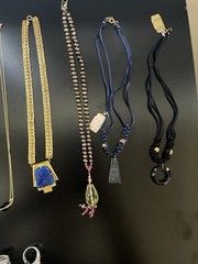 Vintage to Now Costume Jewelry Necklaces Rings Earrings 15 Piece LOT. W/ Case