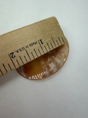 Vintage Cameo Unmounted Shell Girl in Profile Curls Bird Signed