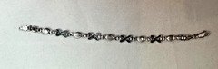 925 Sterling Silver Italy Bracelet With multi color Stones. 7.66g L- 7.5 in.
