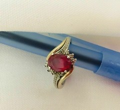 Lab Created Diamond Art Deco 2Ct Oval Cut Red Garnet Engagement 925 Silver Ring