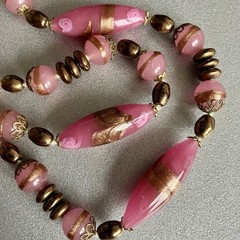 Murano Glass Necklace and Earrings – 1970s