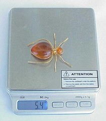 BALTIC AMBER INSECT SPIDER BROOCH GOLD JEWELRY 老琥珀 RUSSIAN USSR SOVIET PIN ORDER