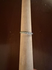 Vintage Antique Estate Platinum Pave Diamond Eternity Band Ring Size 7 1/4