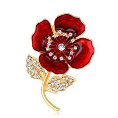 Plant Series Flower Brooch Enamel Pin Mens Suit Brooch Lapel Badge Corsage