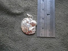 Angel Michael Military Airborne Vtg Sterling Silver Bracelet Charm Pendant 4.3g