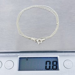 Vintage Italy Sterling Silver 925 0.5mm Cable Chain Necklace 18”