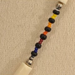 Handmade Women’s Tribal Style Necklace Beige/Multicolor 12.5 Inches