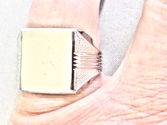 UNCAS VINTAGE MEN’S STERLING SILVER SIGNET RING NO MONOGRAM SIZ 7.5 RING RING