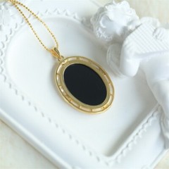 Antique style Cameo Pendant 925 Silver plated Vintage Necklace Estate Jewelry