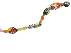 Vintage Venetian Millefiori Glass Bead Necklace – Multicolor 10”L Avantgarde
