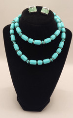 Avon City Sleek Seassence 30″ Necklace/18″ Necklace & Clip-On Earring Set – 1984