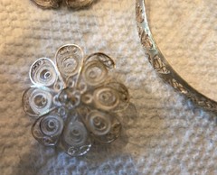 EUC Vintage Italian silver filigree jewelry set 1960’s from ITALY complete set