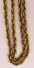 Vintage Faux Jade Gold Tone Pendant Chain Necklace
