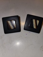 Lot of 3 Women’s Fashion Earrings: Gold Dangle, Multicolor, Black Stud