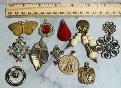 Lot Of 30 Vintage Mixed Size Pendants For Crafting Or Wearing Jewelry