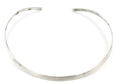 VTG CII Mexico Modernist Sterling Silver 925 Collar Neck Wire Necklace 22.06g