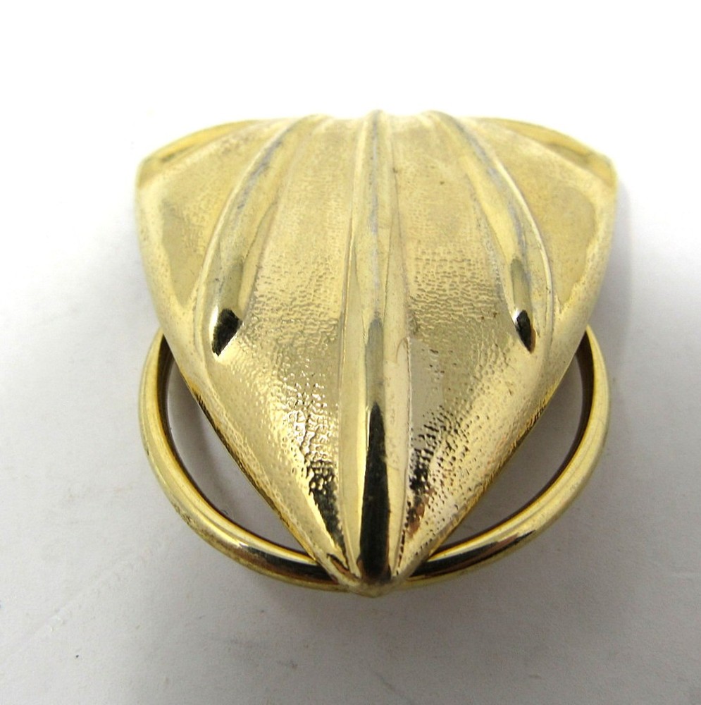 Kathie Lee Scarf Holder Clip Triangle Gold Tone Slide Dressy New US Seller sl