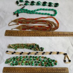 Vtg Costume Jewelry Lot Heidi Klum Trifari Rhinestone Pearl Lucite Bead