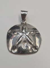 Vintage Taxco Mexico Sterling Silver Sand Dollar Pendant