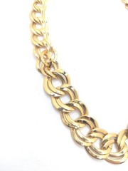 Vintage Gold Chain Choker Necklace Collar 1980s 1990s Chunky Statement Costume