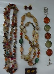 Estate find Vintage Modern Semi-precious stone set– Necklaces Earrings Bracelet