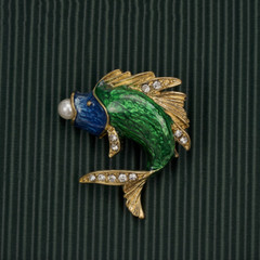 Vintage Women Animal Insect Classic Enamel Crystal Badges Brooches Jewelry Gift