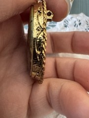 Vintage Gold Tone Patriotic Oval Brooch Pin 2 in Fashion Unisex Adults
