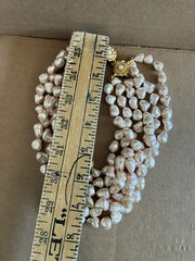 JOSE & MARIA BARRERA 24k Gold Plated Baroque pearl NECKLACE